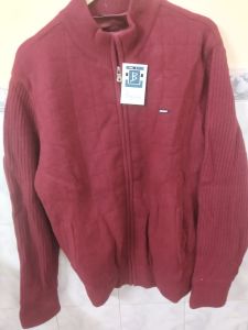 Maroon Mans Sweaters Zipper All Sizes for Casual Wear