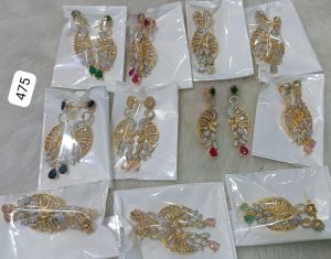 Horn Earrings, Color : Grey Antique