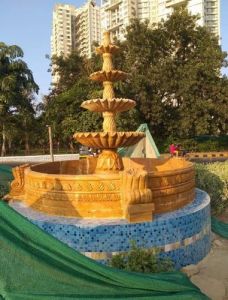Brown Marble Fountain Round