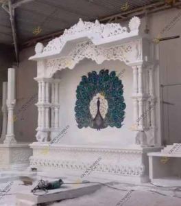 10 Feet White Marble Temple