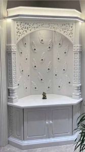 6 Feet White Carved Marble Temple