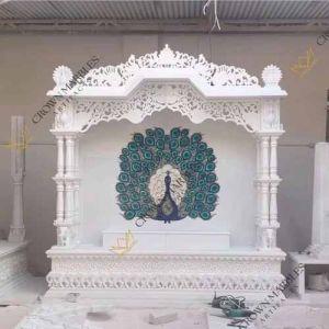6 Feet White Marble Temple