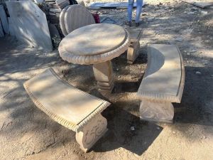 6 Seater Garden Sandstone Bench