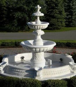 White Garden Marble Fountain