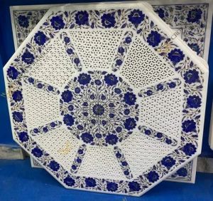 Inlay Hex Shape Marble Table Top