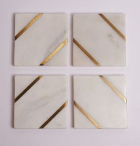 Marble Stone Coaster Set