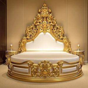 Teakwood Carved Luxury Double Bed
