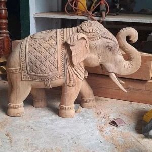 Wooden Elephant Statue