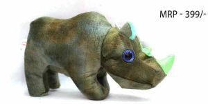 Green Rhino Soft Toy