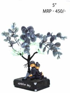 Polyresin Multicolor Tree Couple Statue