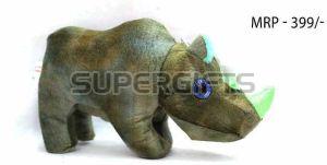 Plush Green Rhino Soft Toy, Packaging Type : Plastic Bag