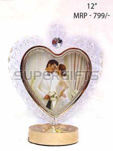 Plastic Heart Shape Golden LED Photo Frame, Packaging Type : Box