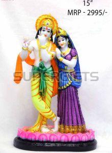 Resin Radhe Krishna Statue, Color : Multi-color For Home Decor