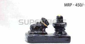 Resin Shivling Nandi God Statue, Color : Black, Packaging Type : Box