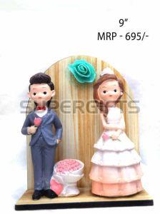 Resin Romantic Couple Miniature Showpiece, Color : Multicolor