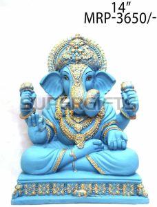 Resin Small Ganesha Statue, Color : Multicolor 8 Inch To 14 Inch