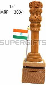 Wooden Ashok Stambh, Color : Brown for Home Decor