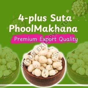 4 Plus Suta Makhana, Color : White, Taste : Light Sweet