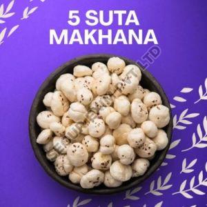 5 Suta Makhana, Color : White, Packaging Type : Plastic Pouch