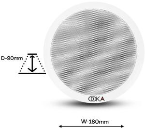 Ooka Audio CS 610 Ceiling Speaker, Color : White 6.5 Inch