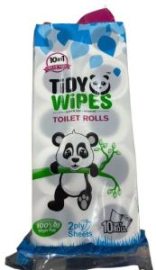 Virgin Paper 10 In 1 Toilet Tissue Roll, Brand Name : Tidy Wipes