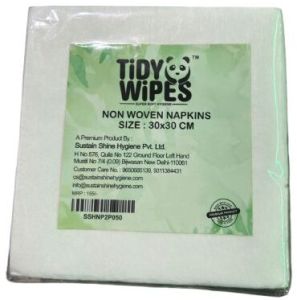 Tidy Wipes White Non Woven Napkin