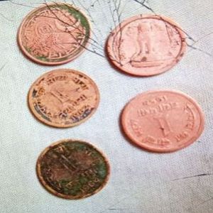 Copper One Paisa Antique Coin, Shape : Round for Collecting, Gifting