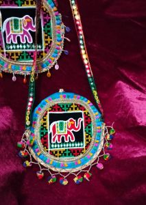 Folk Art Traditional Embroidery Side Bag, Packaging Type : Colorful