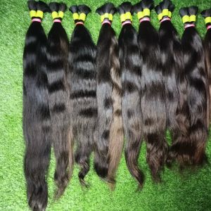 Bulk Human Hair, Color : Black, Brownish, Grey Straight