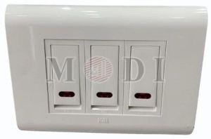 Anchor White Finish 3 Gang Switch