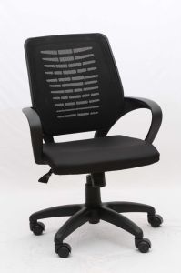 Black Revolving Mesh Low Back Office Chair