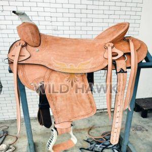 Handcrafted English Riding Saddle with Two-Tone Leather