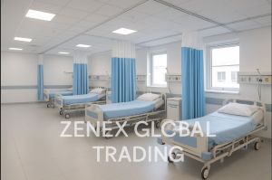 Polyester Hospital Curtain, Color : Blue, Sea Green 2 meter