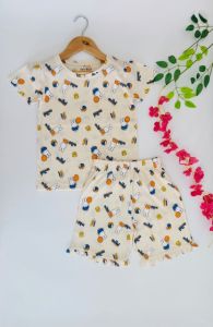Girls Bunny Print T-shirt and Shorts Set