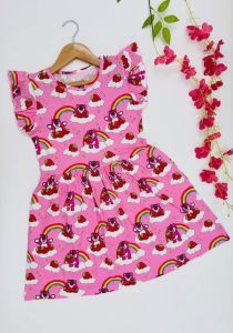 Girls Lotso Bear and Rainbow Print Dress