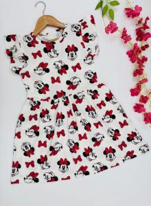 Girls Minnie Mouse Print Play Dress