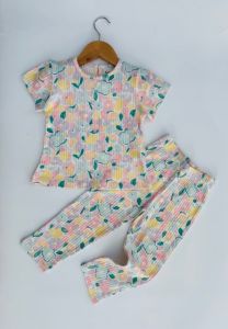 Girls Pastel Floral Pajama Set