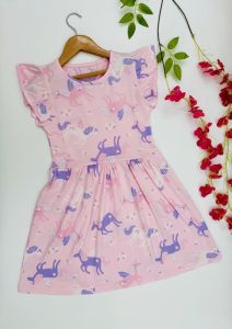 Girls Pegasus and Unicorn Print Dress