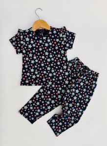 Girls Star Print Pajama Set