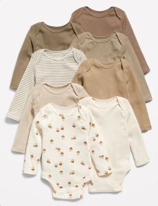 Old Navy Unisex Baby Bodysuit Set with Bear Prints and Stripes