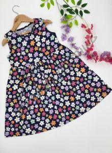 Soft Girls Navy Ditsy Floral Frock