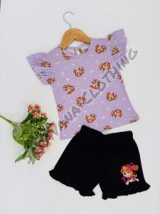 Girls Paw Patrol Skye Print T-shirt with Shorts