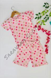 Girls Polka Dot T-shirt and Shorts Set