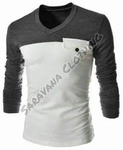 Breathable Mens Cotton Knitted T-shirt
