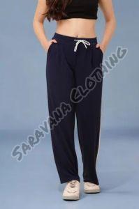Womens Knit Track Pants, Pattern : Solid for Casual Or Sportswear