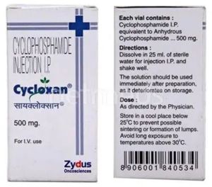Cycloxan 500mg Injection, Packaging Type : Vial, Form : Liquid