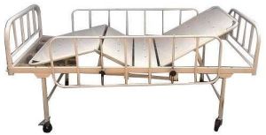 Polished Steel Hospital Semi Fowler Nursing Bed, Color : White