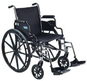 Steel Frame Swing Invalid Wheelchair, Color : Black