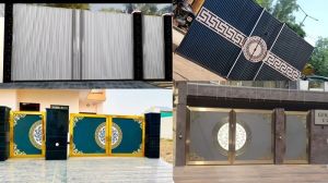 rust-resistant Powder Coated Polished Steel Gate