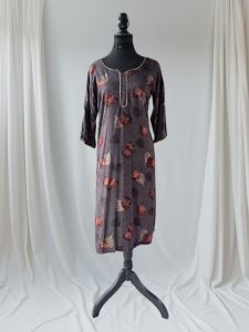 Grey Printed Cotton Kurti S, M, L